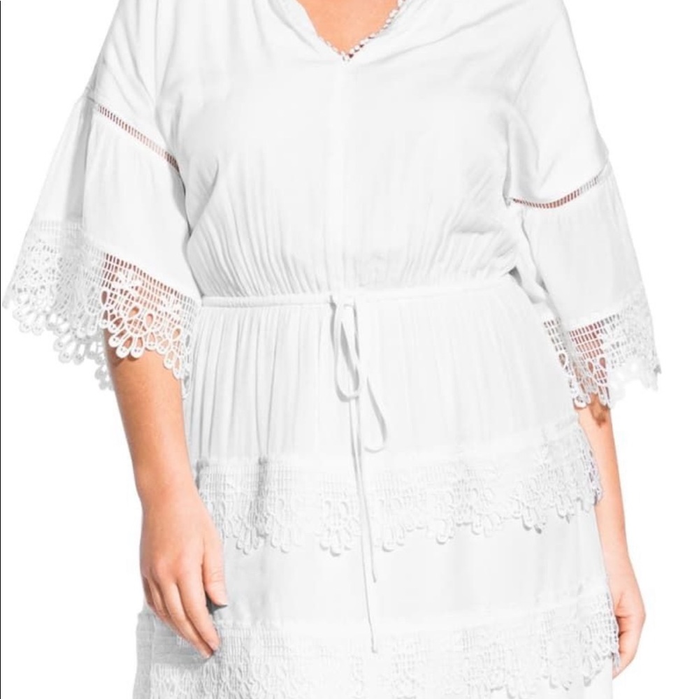 City Chic Crochet Tunic Dress